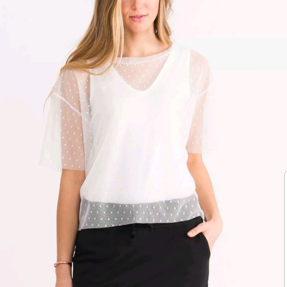 NWT XXL AGNES & DORA MESH TEE